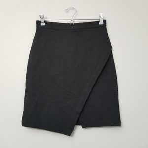 H&M Black Textured Assymetrical Skirt 4